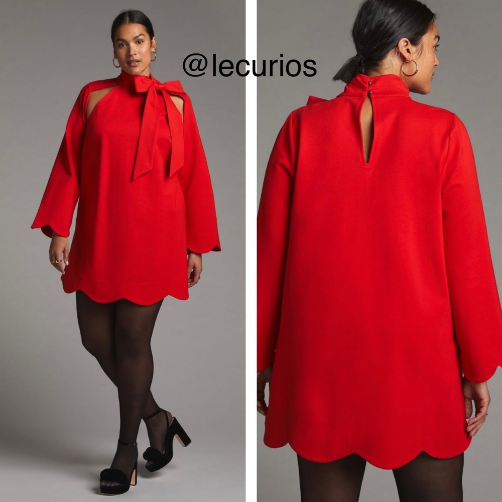 NWT Anthropologie Shift Mini Dress. Size 2X. Red color